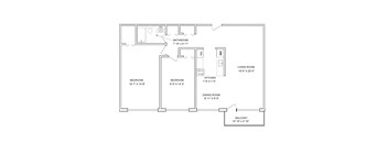 2 Bedrooms 1 Bathroom