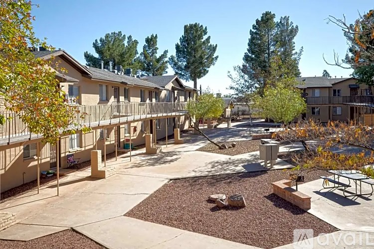 A sunny day at the Avail apartments with a clear blue sky.