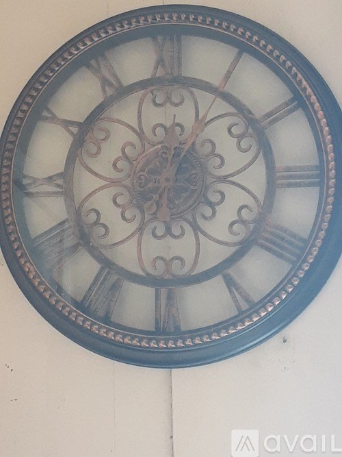 A circular object with a design in the center and a border around it.