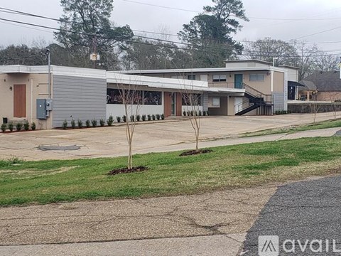 A row of houses with a tree in front of them.