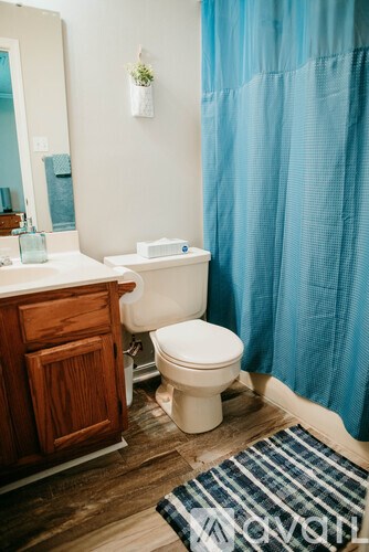 A white toilet sits next to a sink in a bathroom.