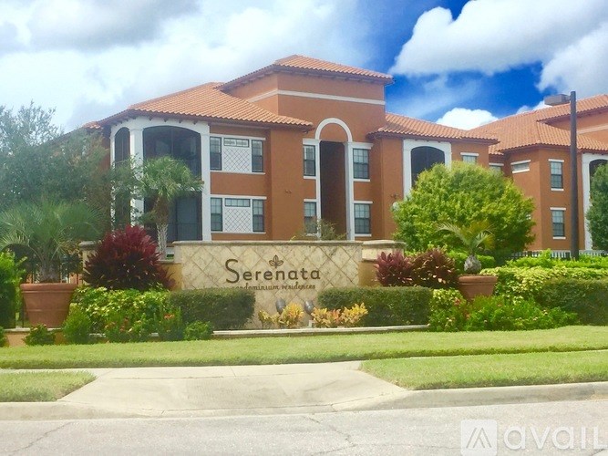 A large building with the name "Serenata" on it.