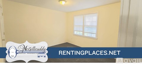 A room with a window and a shelf is available for rent.