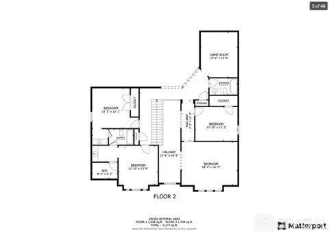A black and white image of a floor plan for a two story building.