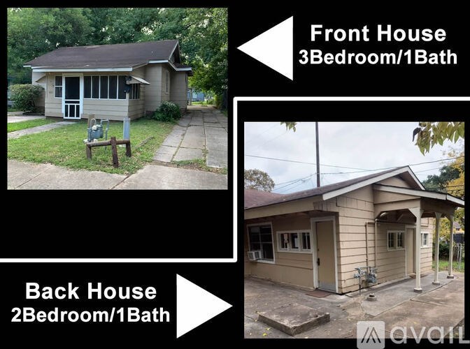 Two houses, one with 3 bedrooms and 1 bath, the other with 2 bedrooms and 1 bath.
