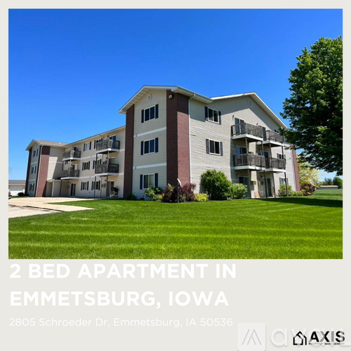 A two bedroom apartment in Emmetsburg, Iowa.