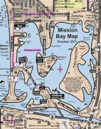 A map of Mission Bay with various locations marked.