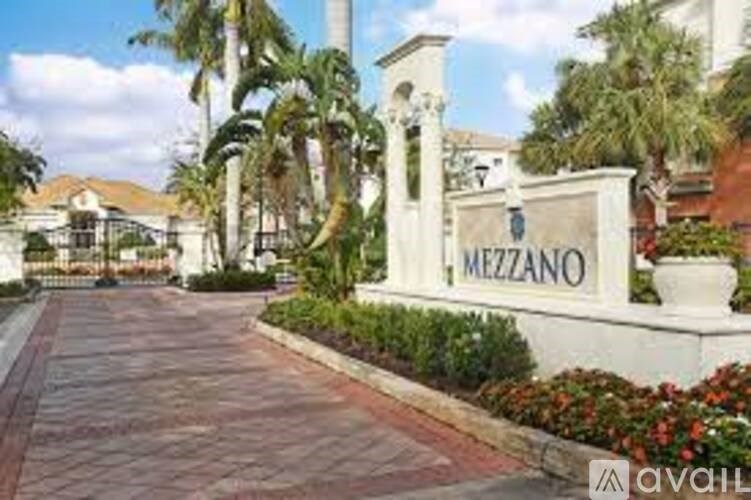 A sign that says Mezzano in front of a building.