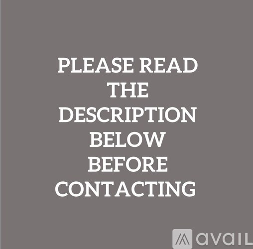 A sign instructing to read the description before contacting.