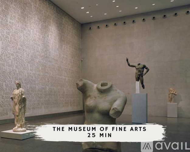 A museum of fine arts showcasing sculptures and statues.