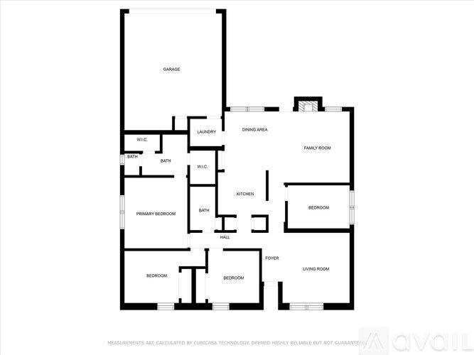 A floor plan of a house with labeled rooms such as Bath, Kitchen, Living room, and Dining area.