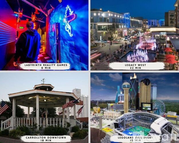 A poster showcasing four different virtual reality games with their respective playtime durations.