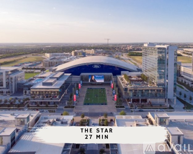 A large stadium with the words "The Star 27 Min" on it.