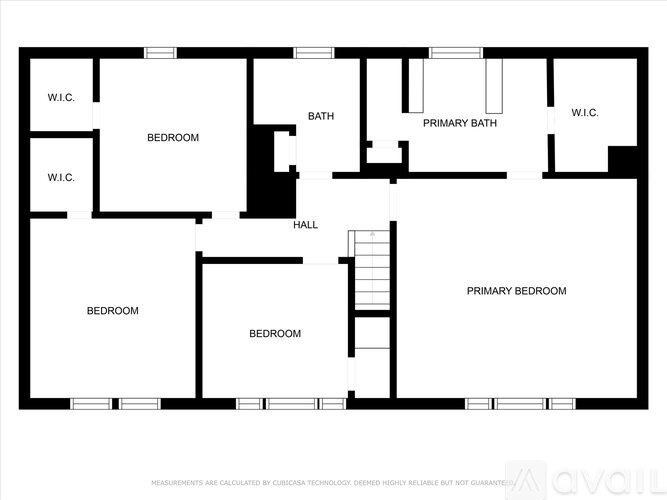 A floor plan of a house with labeled rooms.