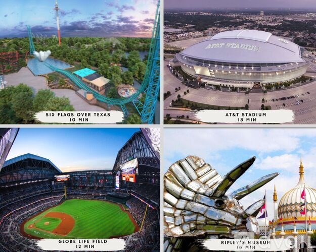 A collage of four images showcasing different attractions with their respective visiting times.