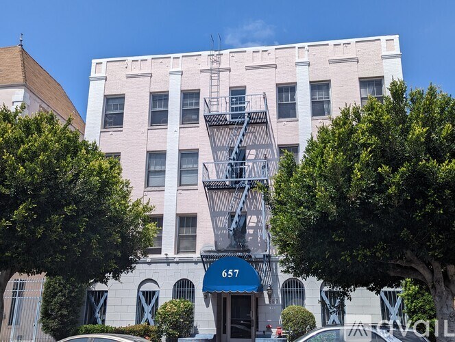 A building with the number 657 on it.