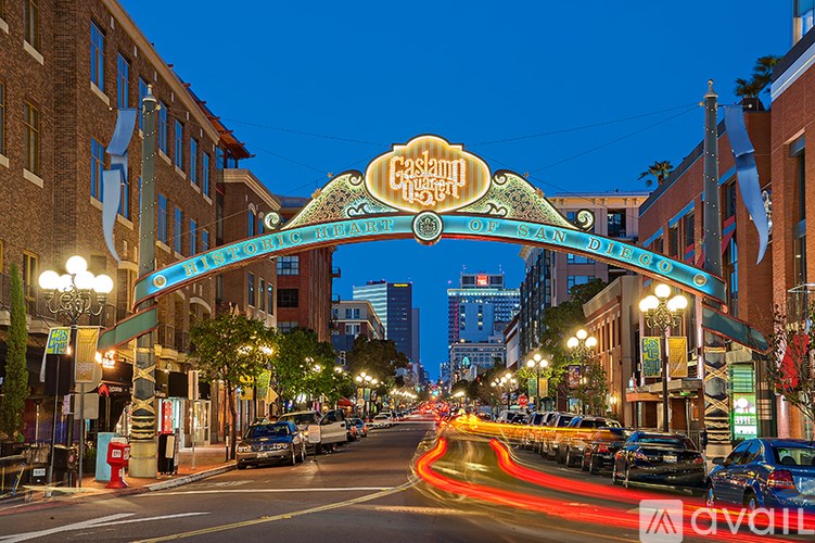 A street view of a city with a sign that reads "Casablanca".