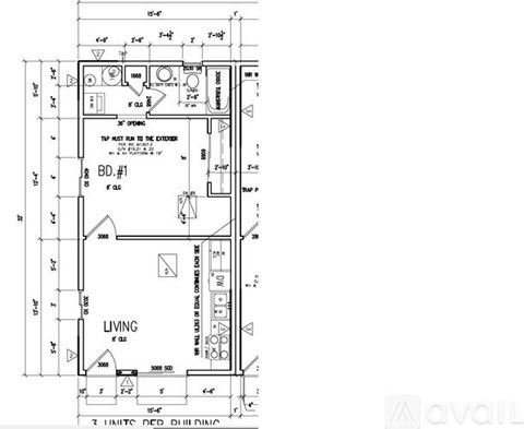 A floor plan of a living room with dimensions and furniture layout.