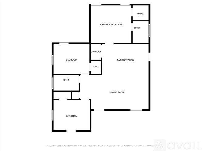A floor plan of a house with labeled rooms.