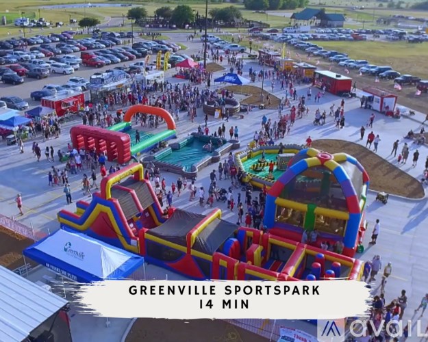 A bouncy castle is the main attraction at the Greenville Sportspark.