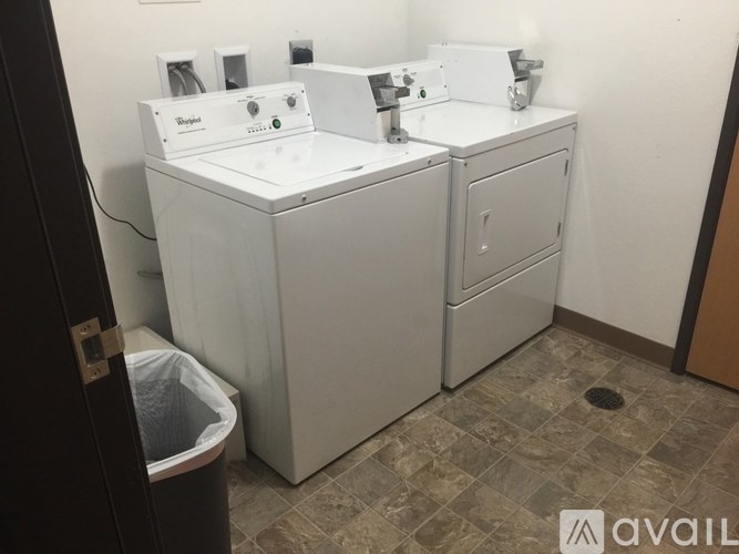 A washing machine and dryer are available for use.