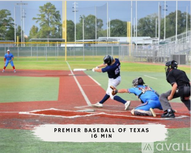 A baseball game is in progress in the Premier Baseball of Texas league.