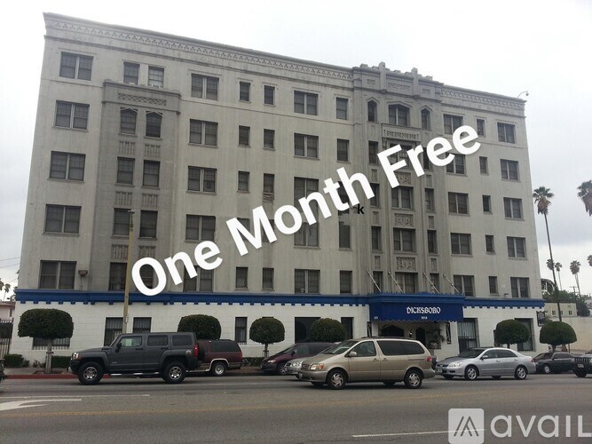 A building with the text "One Month Free" on it.