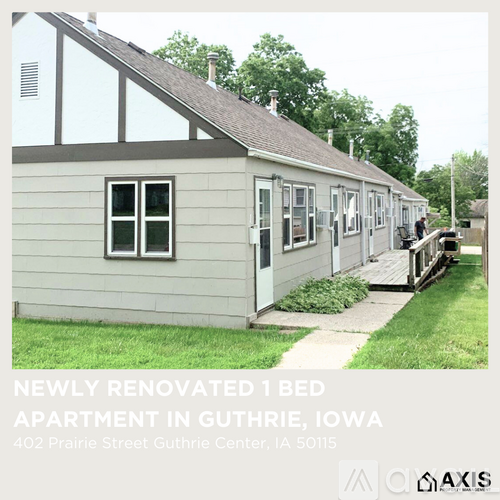 A newly renovated 1 bed apartment in Guthrie, Iowa.