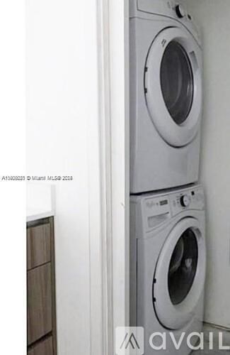 Two washing machines are available for rent.