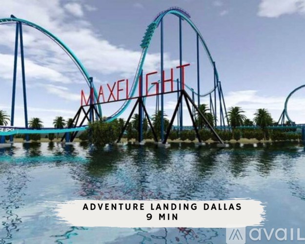 A roller coaster named MaxFlight is available for rent in Dallas.