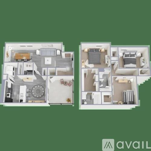 Two images of a floor plan layout for a house.