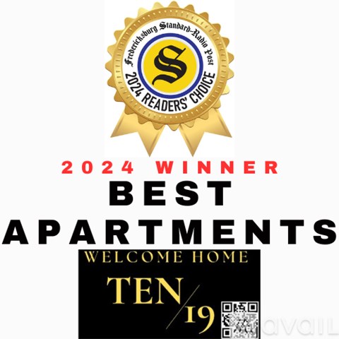 A badge indicating a 2024 winner for best apartments.