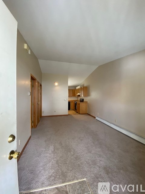 A room with a window and a door is available for rent.