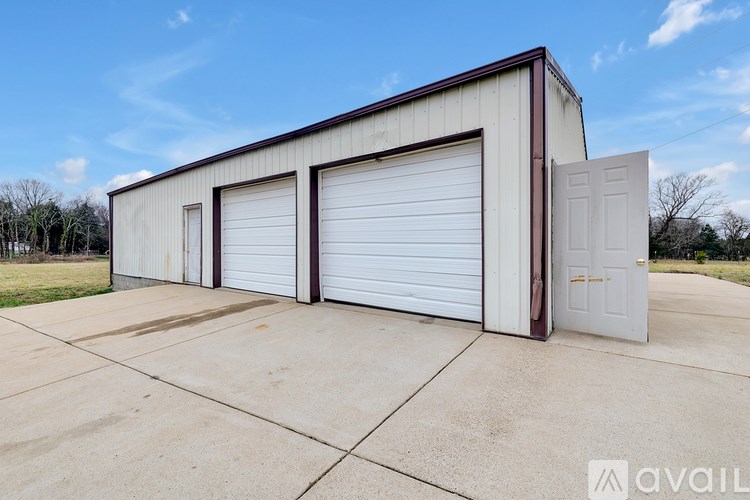 A large garage with two doors is available for rent.