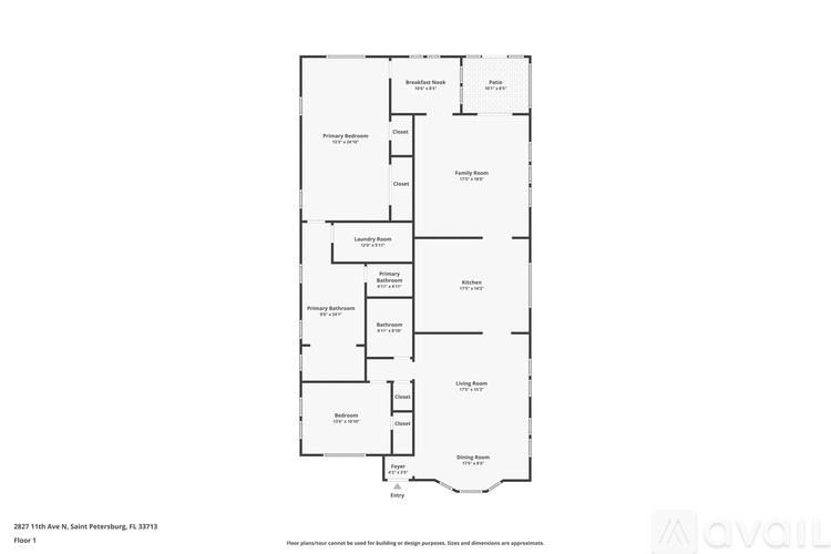 A floor plan of a building with multiple rooms labeled.