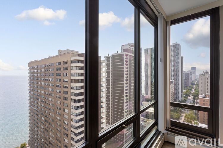 A view of a cityscape from a high-rise building.