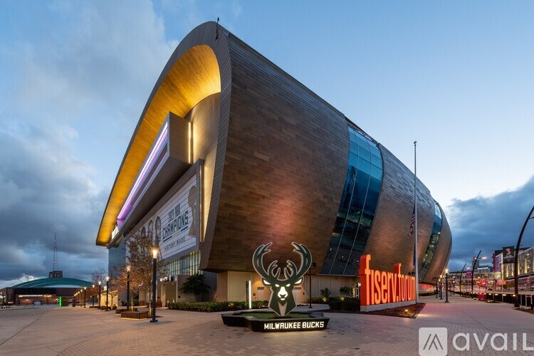 The exterior of the American Family Insurance Arena in Milwaukee.