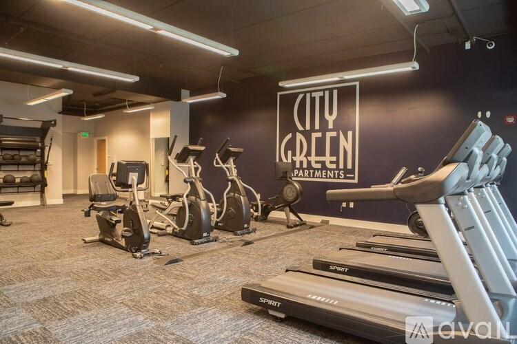 A gym with treadmills, elliptical machines, and other cardio equipment.