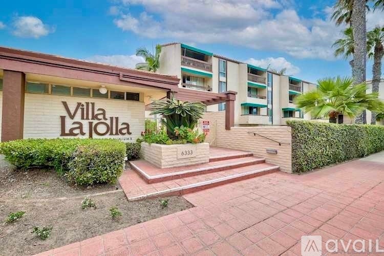 A villa with a sign that says "Villa La Jolla" is shown.