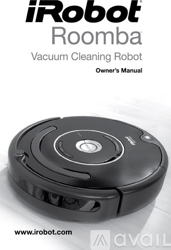 A black iRobot Roomba vacuum cleaning robot is displayed on a white background.