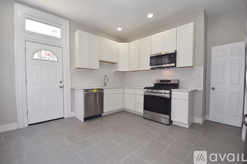 A kitchen with white cabinets and a stainless steel dishwasher.