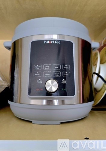 An Instant Pot is displayed on a countertop.