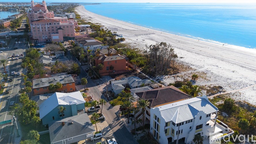 A beachfront community with a mix of residential buildings.