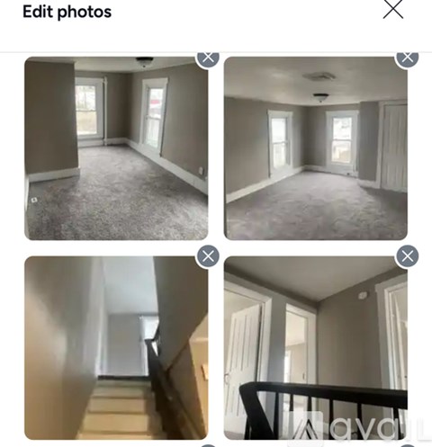 Four images of a room with different angles and lighting conditions.
