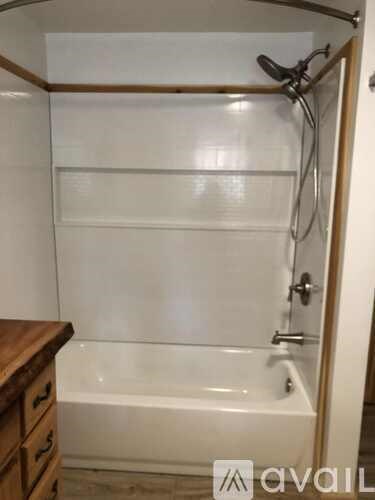 A deer is standing in a forest with tall trees and dry grass.