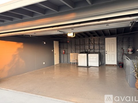 A patio with a table and chairs is available for rent.