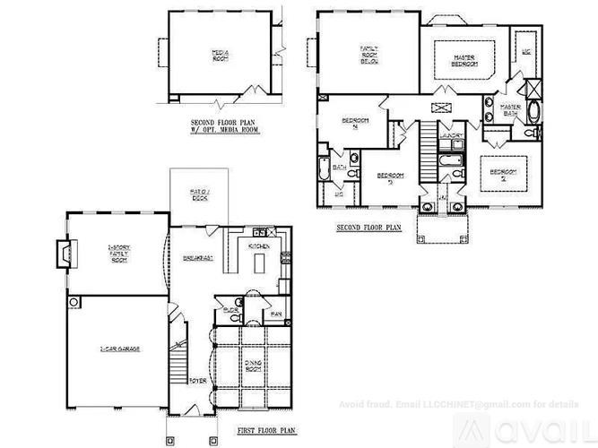 A floor plan for a two-story home with a first floor garage.