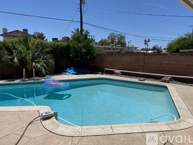 A small pool with a hose attached to it.