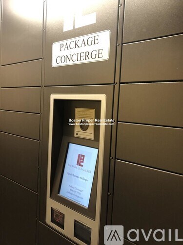 A package concierge machine is available for use.