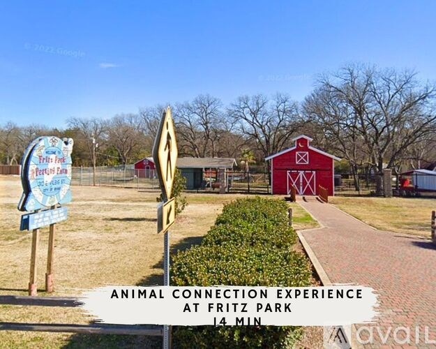 A sign for an Animal Connection Experience at Fritz Park.